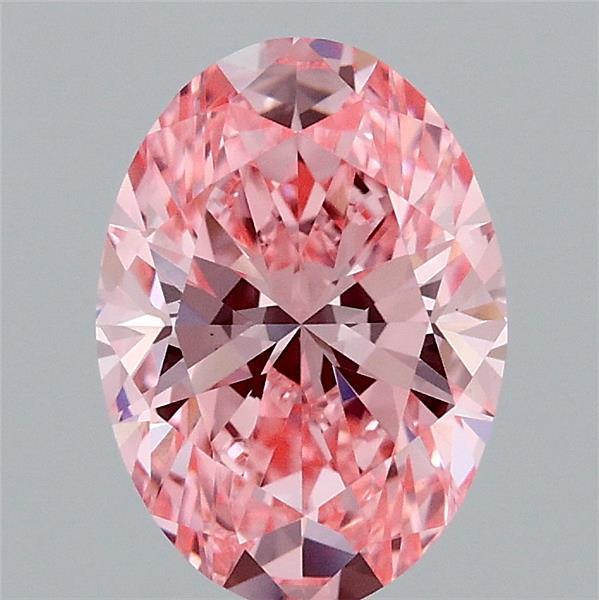 1.56 Carat Oval Shaped, Ideal Cut, FANCY VIVID PINK Color, VS1 Clarity, IGI Certified Lab Grown Diamond