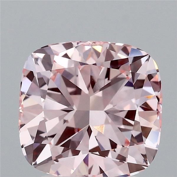 3.07 Carat Cushion Shaped, Ideal Cut, FANCY INTENSE PINK Color, VS1 Clarity, IGI Certified Lab Grown Diamond