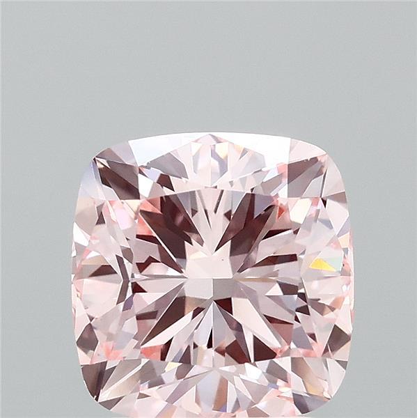 2.71 Carat Cushion Shaped, Ideal Cut, FANCY INTENSE PINK Color, VVS2 Clarity, IGI Certified Lab Grown Diamond