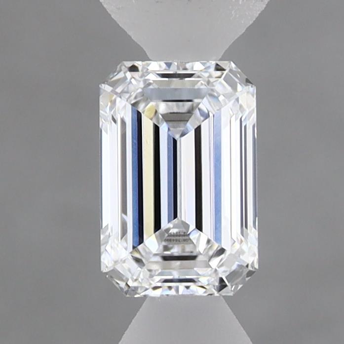 0.61 Carat Emerald Shaped, Ideal Cut, D Color, VVS1 Clarity, IGI Certified Lab Grown Diamond