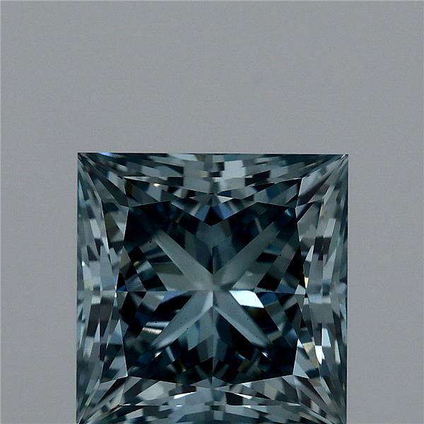 2.06 Carat Princess Shaped, Ideal Cut, FANCY VIVID BLUE Color, VS1 Clarity, IGI Certified Lab Grown Diamond