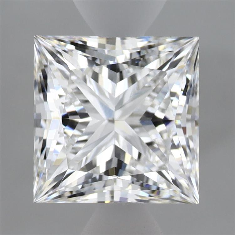 2.70 Carat Princess Shaped, Ideal Cut, D Color, VS1 Clarity, IGI Certified Lab Grown Diamond