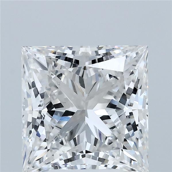 4.06 Carat Princess Shaped, Ideal Cut, F Color, VVS2 Clarity, IGI Certified Lab Grown Diamond