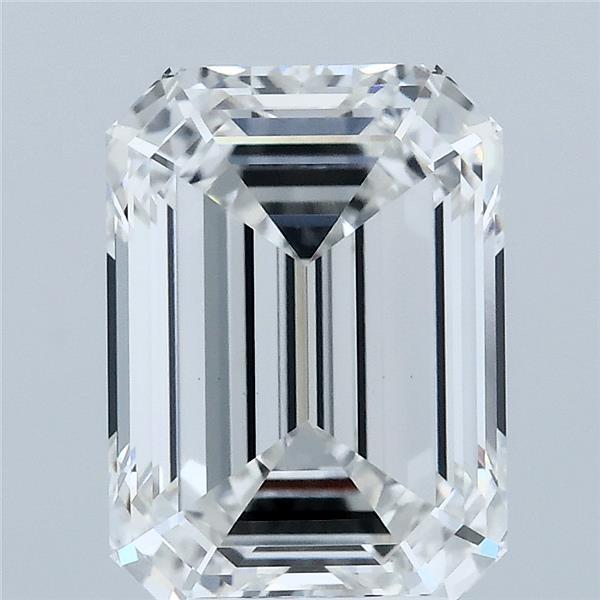 4.07 Carat Emerald Shaped, Ideal Cut, F Color, VVS2 Clarity, IGI Certified Lab Grown Diamond