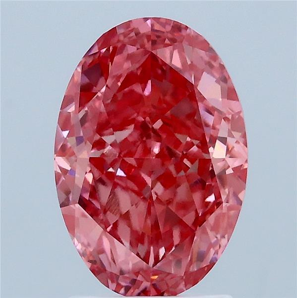 2.74 Carat Oval Shaped, Very Good Cut, FANCY VIVID PINK Color, VS1 Clarity, IGI Certified Lab Grown Diamond