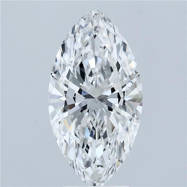 3.08 Carat Marquise Shaped, Ideal Cut, E Color, VVS2 Clarity, IGI Certified Lab Grown Diamond