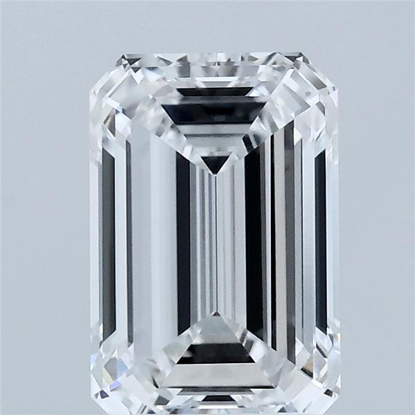 2.05 Carat Emerald Shaped, Ideal Cut, D Color, VVS2 Clarity, IGI Certified Lab Grown Diamond