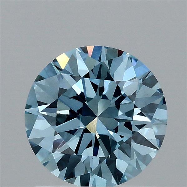 1.18 Carat Round Shaped, Excellent Cut, FANCY VIVID BLUE Color, VS2 Clarity, IGI Certified Lab Grown Diamond