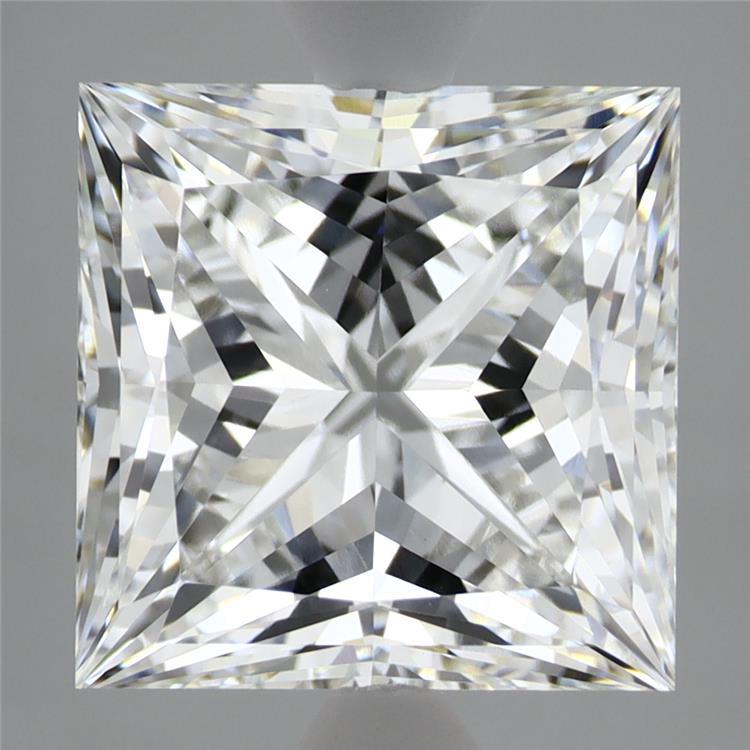 5.21 Carat Princess Shaped, Ideal Cut, F Color, VVS2 Clarity, IGI Certified Lab Grown Diamond