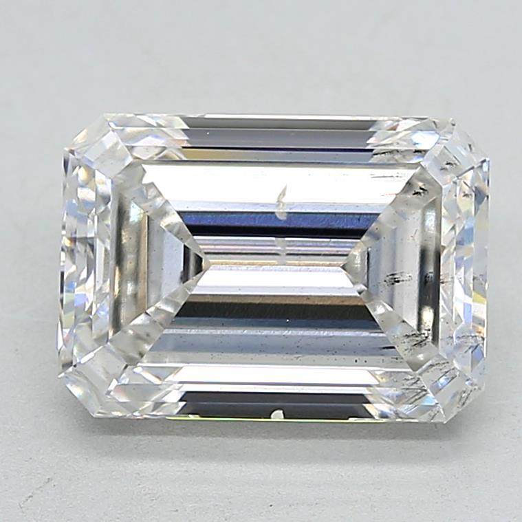 5.03 Carat Emerald Shaped, Ideal Cut, F Color, SI2 Clarity, IGI Certified Lab Grown Diamond