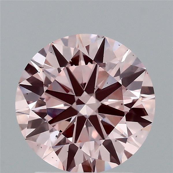 2.09 Carat Round Shaped, Excellent Cut, FANCY INTENSE PINK Color, SI1 Clarity, IGI Certified Lab Grown Diamond