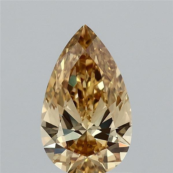 1.15 Carat Pear Shaped, Ideal Cut, FANCY INTENSE YELLOW Color, VVS2 Clarity, IGI Certified Lab Grown Diamond