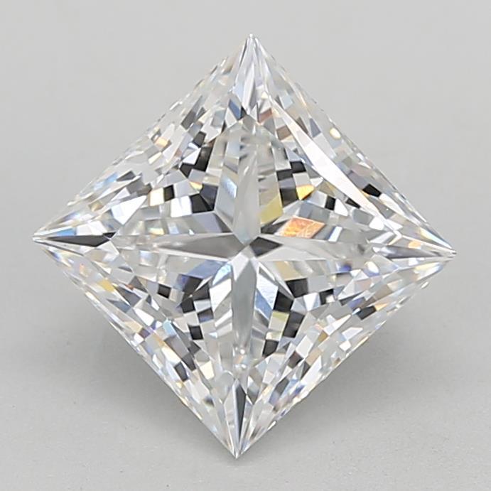 3.05 Carat Princess Shaped, Ideal Cut, E Color, VVS2 Clarity, IGI Certified Lab Grown Diamond