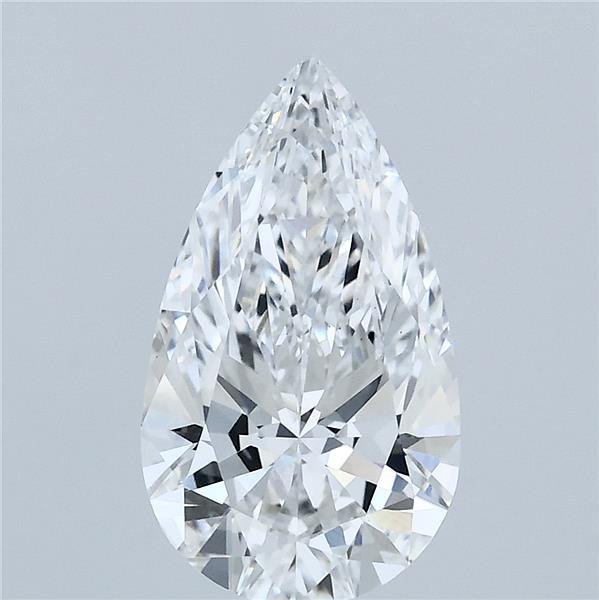 2.03 Carat Pear Shaped, Ideal Cut, D Color, VS1 Clarity, IGI Certified Lab Grown Diamond