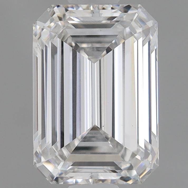 0.93 Carat Emerald Shaped, Ideal Cut, F Color, VS1 Clarity, IGI Certified Lab Grown Diamond