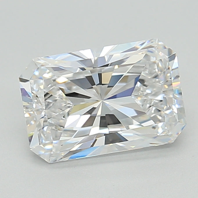 2.09 Carat Radiant Shaped, Ideal Cut, D Color, VVS1 Clarity, IGI Certified Lab Grown Diamond
