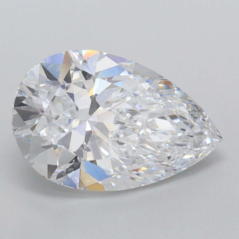 2.67 Carat Pear Shaped, Ideal Cut, D Color, VVS1 Clarity, IGI Certified Lab Grown Diamond