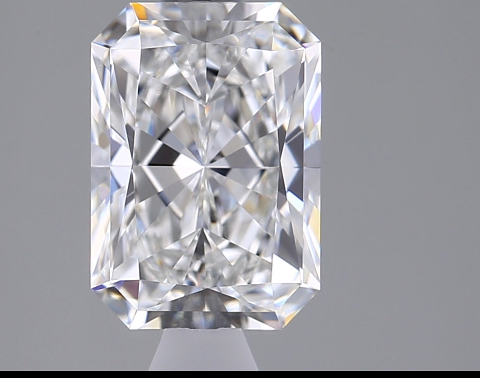 1.46 Carat Radiant Shaped, Ideal Cut, D Color, VVS2 Clarity, IGI Certified Lab Grown Diamond