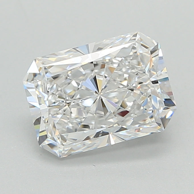 2.05 Carat Radiant Shaped, Ideal Cut, D Color, VVS1 Clarity, IGI Certified Lab Grown Diamond
