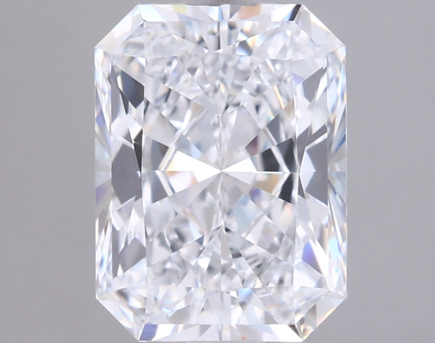 2.04 Carat Radiant Shaped, Ideal Cut, D Color, VVS2 Clarity, IGI Certified Lab Grown Diamond