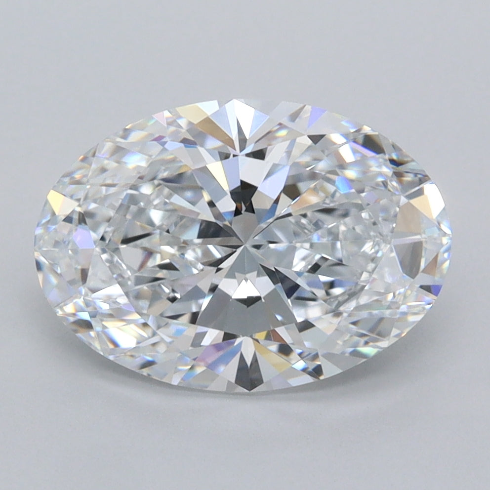2.75 Carat Oval Shaped, Ideal Cut, F Color, IF Clarity, IGI Certified Lab Grown Diamond