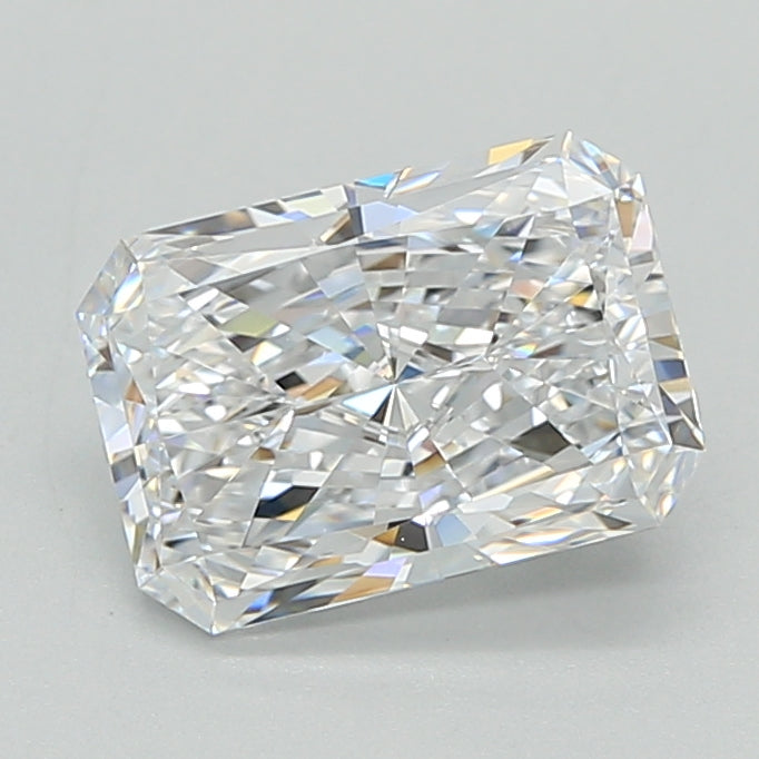 2.04 Carat Radiant Shaped, Excellent Cut, D Color, VVS1 Clarity, IGI Certified Lab Grown Diamond