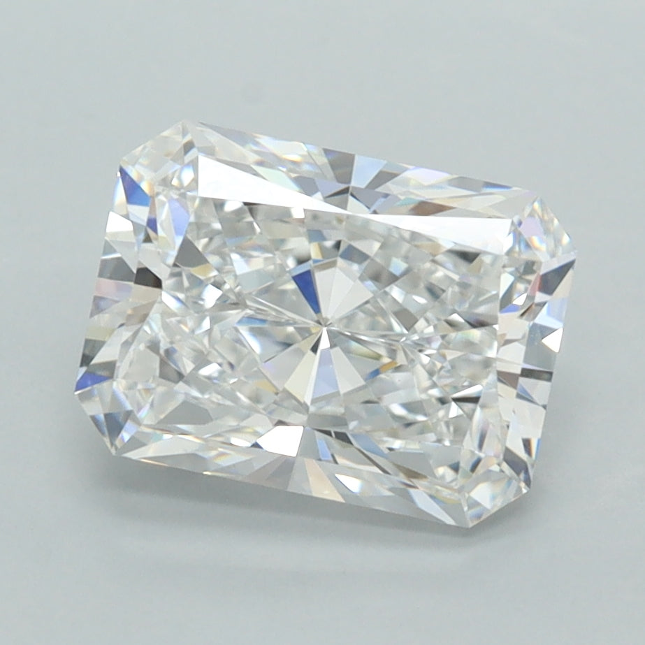 2.54 Carat Radiant Shaped, Ideal Cut, D Color, VVS1 Clarity, IGI Certified Lab Grown Diamond