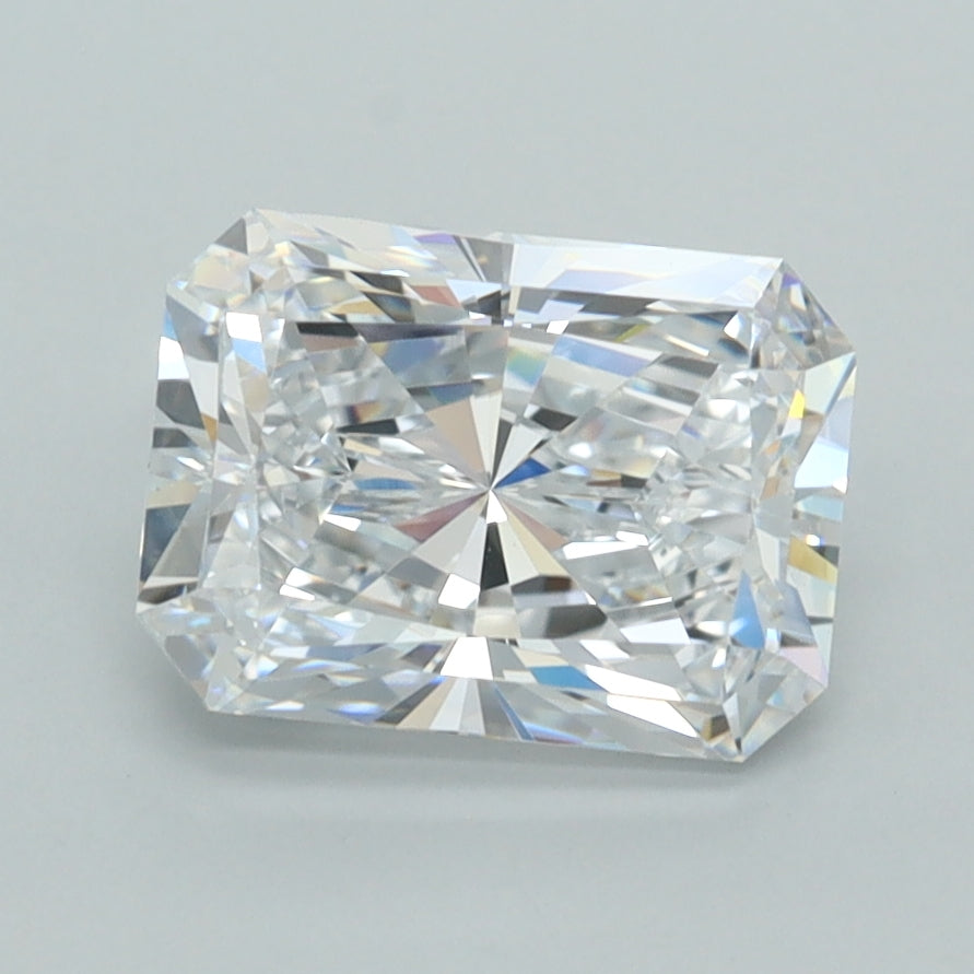 2.05 Carat Radiant Shaped, Ideal Cut, D Color, VVS1 Clarity, IGI Certified Lab Grown Diamond