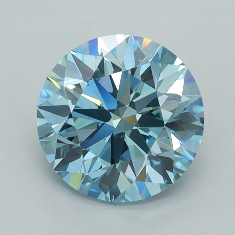 1.98 Carat Round Shaped, Excellent Cut, VVS2 Clarity, IGI Certified Lab Grown Diamond
