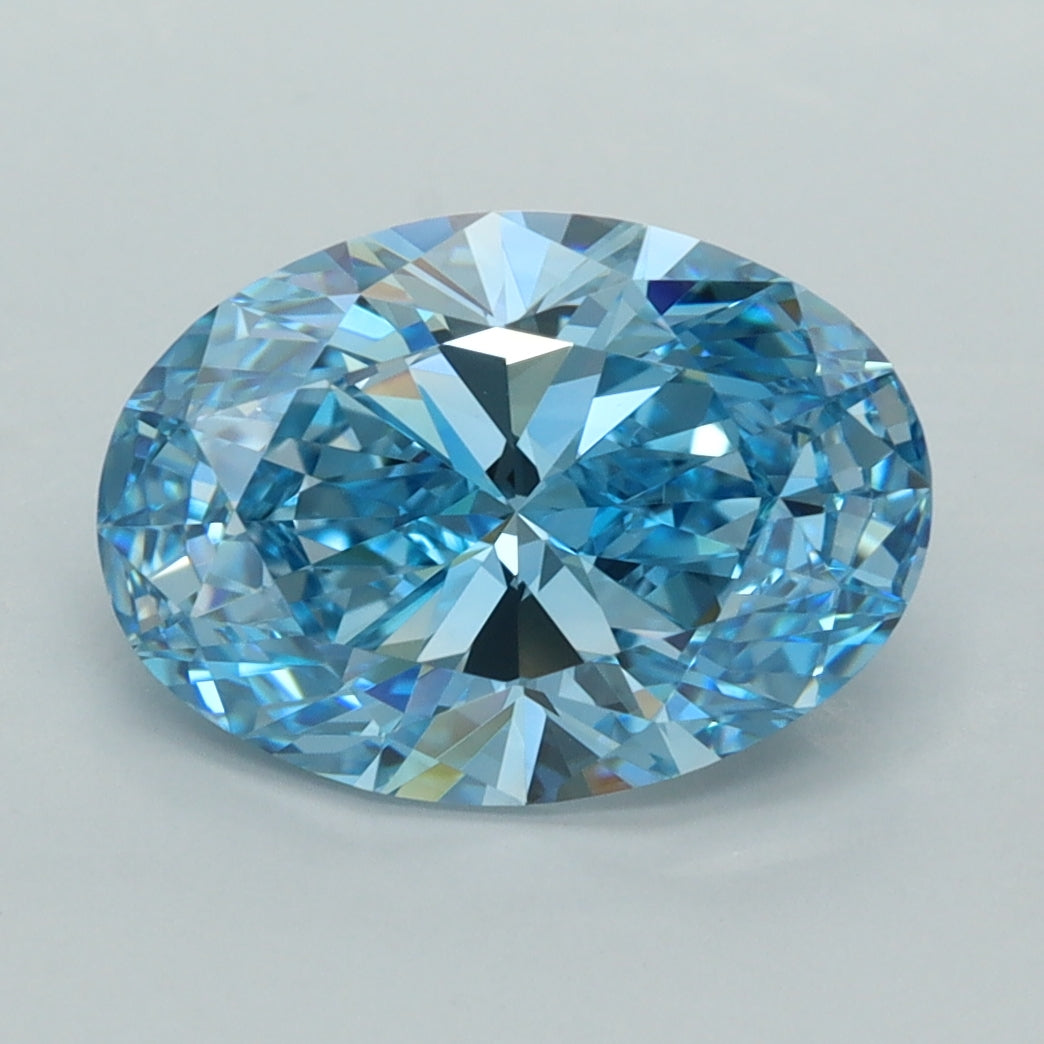 3.02 Carat Oval Shaped, Ideal Cut, VVS2 Clarity, IGI Certified Lab Grown Diamond