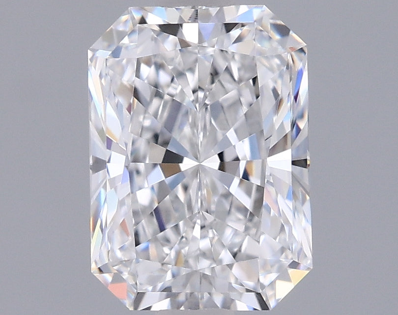 1.42 Carat Radiant Shaped, Ideal Cut, D Color, VVS2 Clarity, IGI Certified Lab Grown Diamond