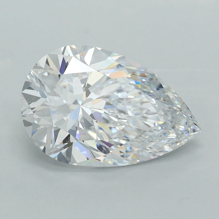 2.03 Carat Pear Shaped, Excellent Cut, D Color, VVS1 Clarity, IGI Certified Lab Grown Diamond