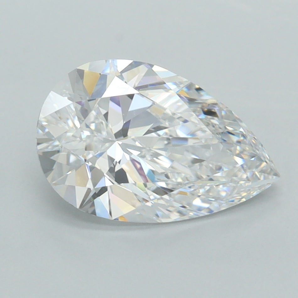 2.03 Carat Pear Shaped, Ideal Cut, D Color, VVS1 Clarity, IGI Certified Lab Grown Diamond