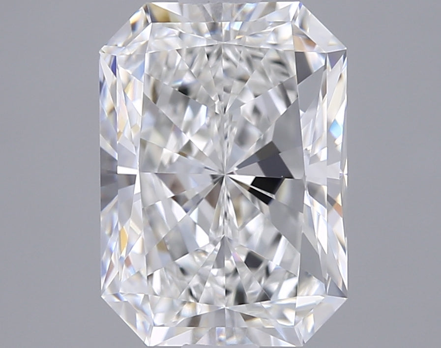 1.96 Carat Radiant Shaped, Ideal Cut, D Color, VVS1 Clarity, IGI Certified Lab Grown Diamond