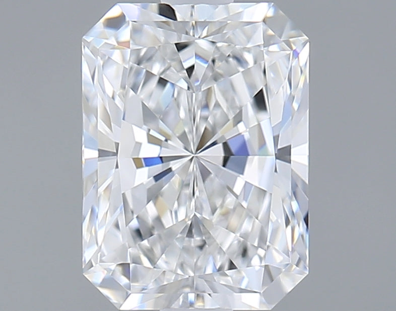 1.58 Carat Radiant Shaped, Excellent Cut, D Color, VVS1 Clarity, IGI Certified Lab Grown Diamond