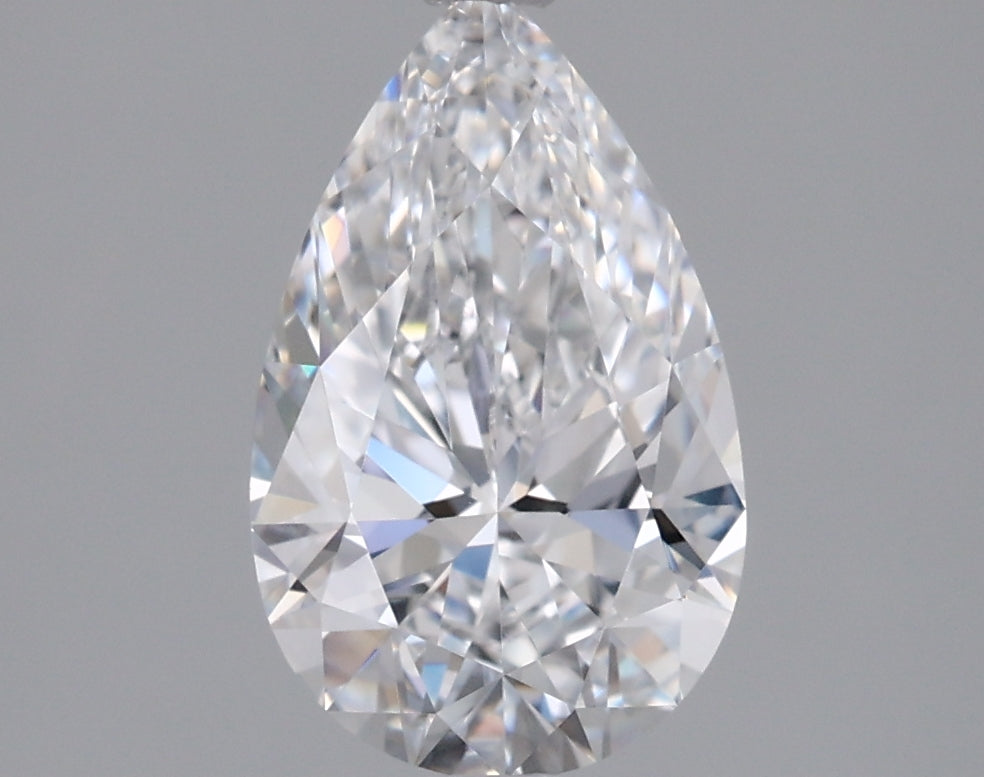 1.47 Carat Pear Shaped, Ideal Cut, D Color, VVS2 Clarity, IGI Certified Lab Grown Diamond