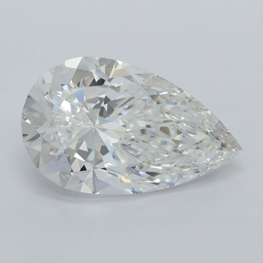 1.46 Carat Pear Shaped, Excellent Cut, D Color, IF Clarity, IGI Certified Lab Grown Diamond