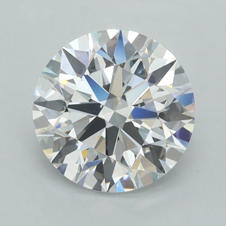 1.51 Carat Round Shaped, D Color, VVS2 Clarity, GCAL Certified Lab Grown Diamond