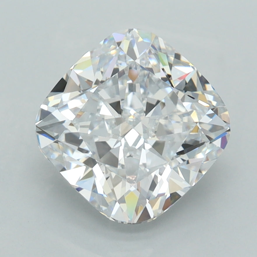 3.04 Carat Cushion Shaped, Ideal Cut, D Color, VVS1 Clarity, IGI Certified Lab Grown Diamond