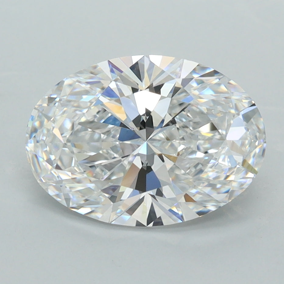 2.53 Carat Oval Shaped, Ideal Cut, D Color, VVS1 Clarity, GCAL Certified Lab Grown Diamond