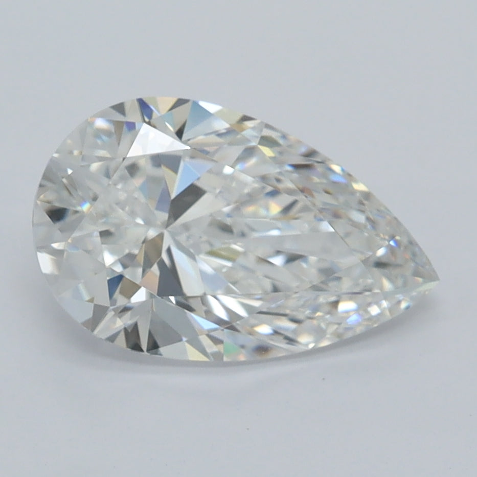 2.02 Carat Pear Shaped, Ideal Cut, D Color, VVS1 Clarity, IGI Certified Lab Grown Diamond