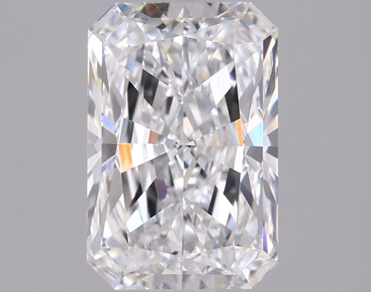 1.55 Carat Radiant Shaped, Ideal Cut, D Color, VVS2 Clarity, IGI Certified Lab Grown Diamond