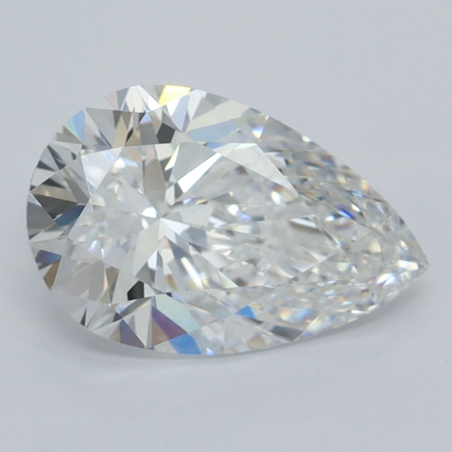 2.05 Carat Pear Shaped, Excellent Cut, D Color, VVS1 Clarity, IGI Certified Lab Grown Diamond