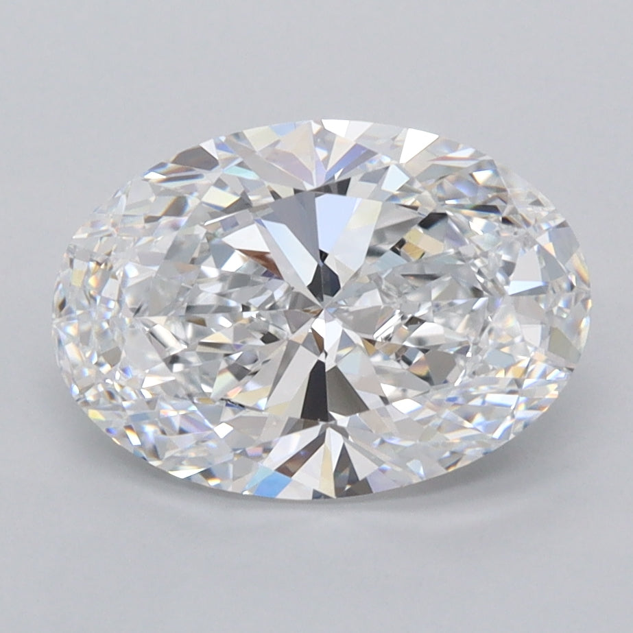 2.50 Carat Oval Shaped, Ideal Cut, D Color, IF Clarity, IGI Certified Lab Grown Diamond