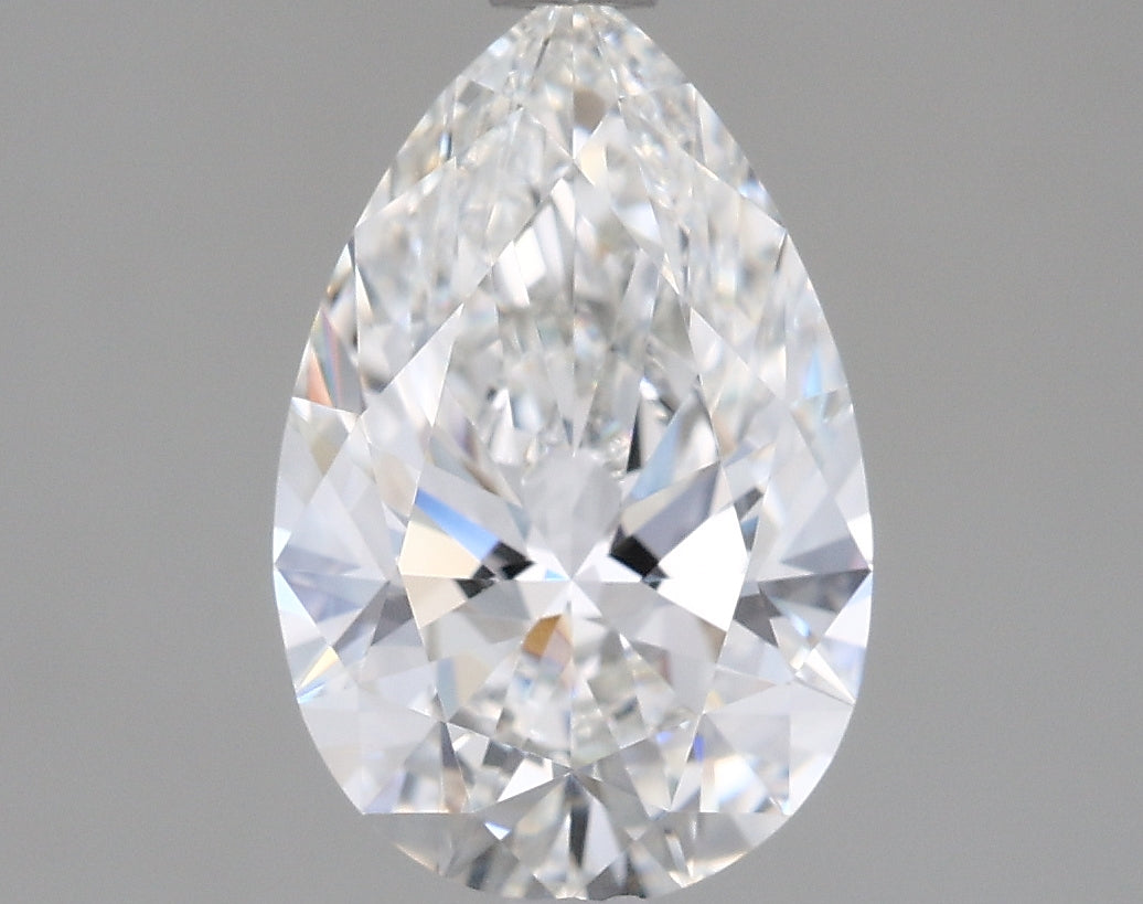 1.51 Carat Pear Shaped, Ideal Cut, F Color, VVS1 Clarity, IGI Certified Lab Grown Diamond