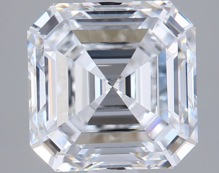2.01 Carat Asscher Shaped, Ideal Cut, D Color, VS1 Clarity, GIA Certified Lab Grown Diamond