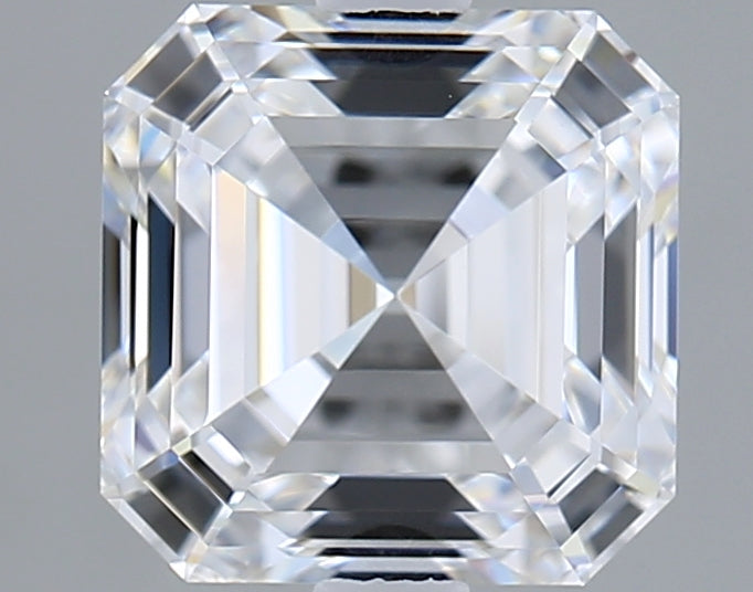 2.06 Carat Asscher Shaped, Ideal Cut, D Color, VVS2 Clarity, GIA Certified Lab Grown Diamond