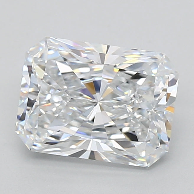 2.06 Carat Radiant Shaped, Ideal Cut, D Color, VVS1 Clarity, IGI Certified Lab Grown Diamond