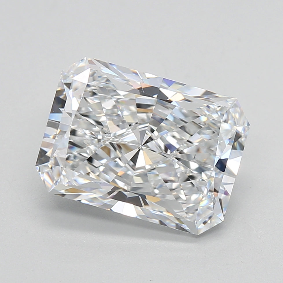 4.04 Carat Radiant Shaped, Ideal Cut, D Color, VVS2 Clarity, GIA Certified Lab Grown Diamond