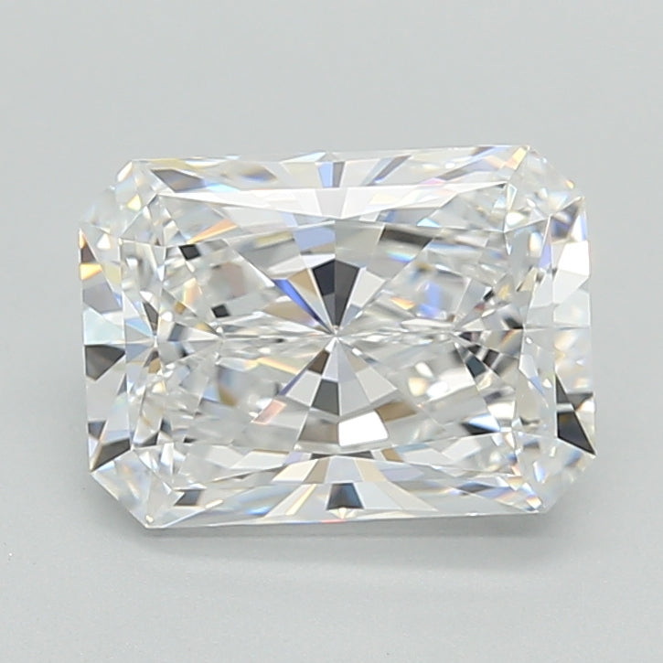 3.24 Carat Radiant Shaped, Ideal Cut, D Color, VVS2 Clarity, GIA Certified Lab Grown Diamond
